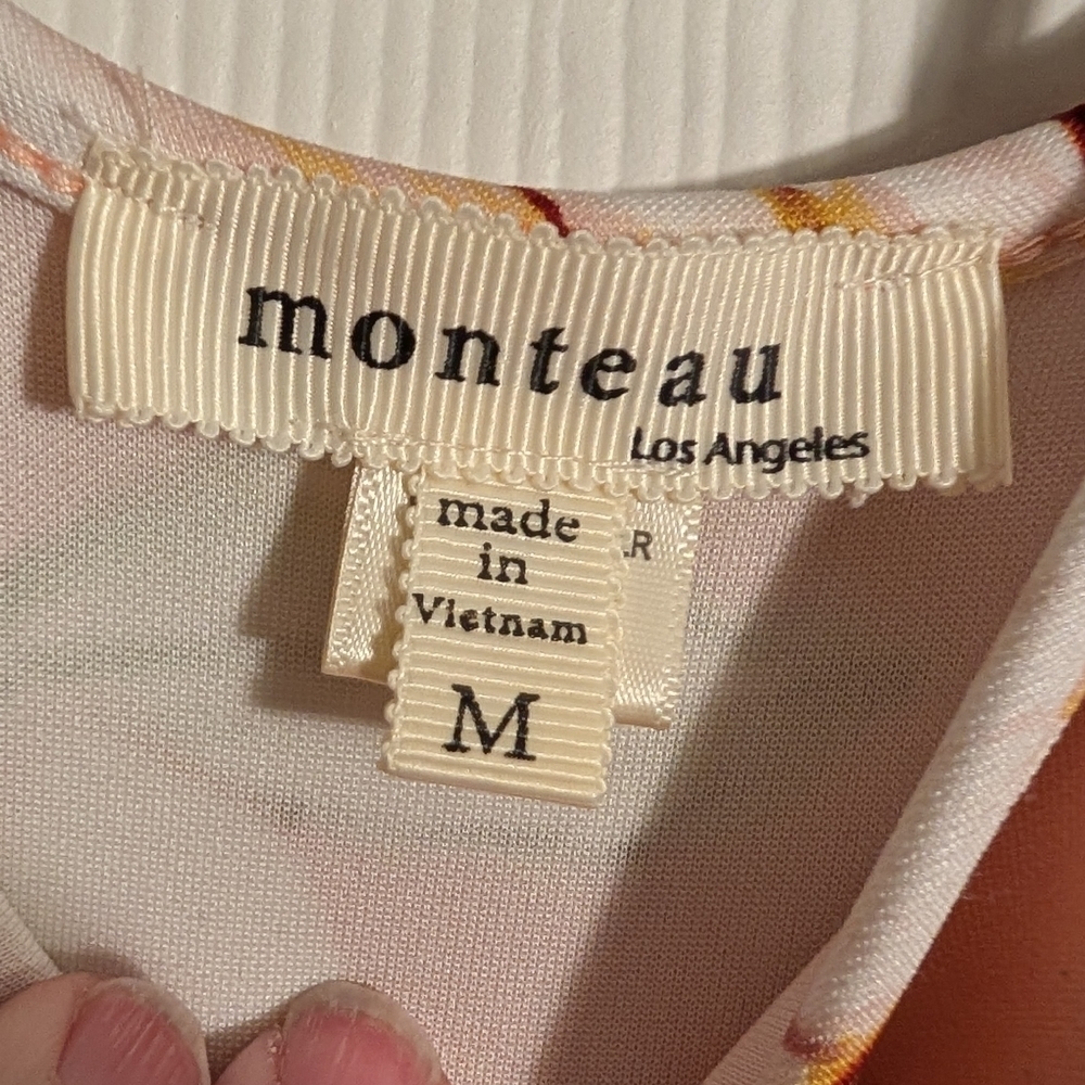 Monteau Pink Floral Halter Mini Dress - Picture 5 of 6